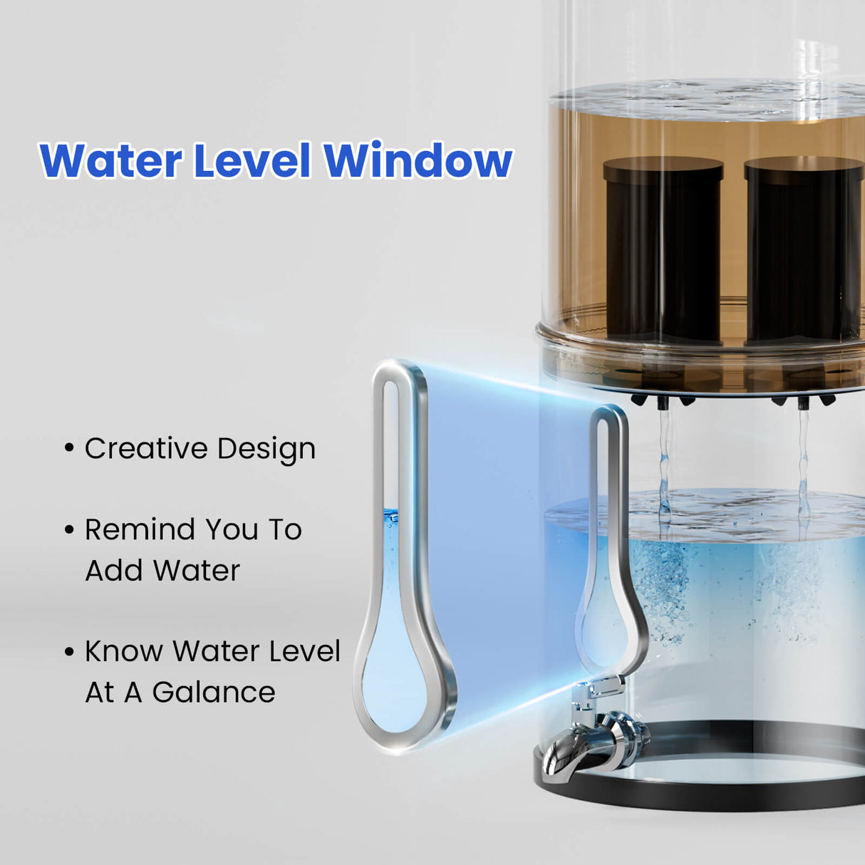 Joypur Visdow Classic Gravity Water Filter System with Iconic Dome Lid